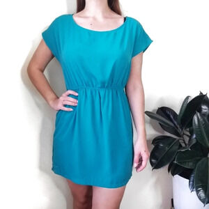 INER | Teal Blue Flowy Casual Mini Dress Women's Size Medium Sleeveless